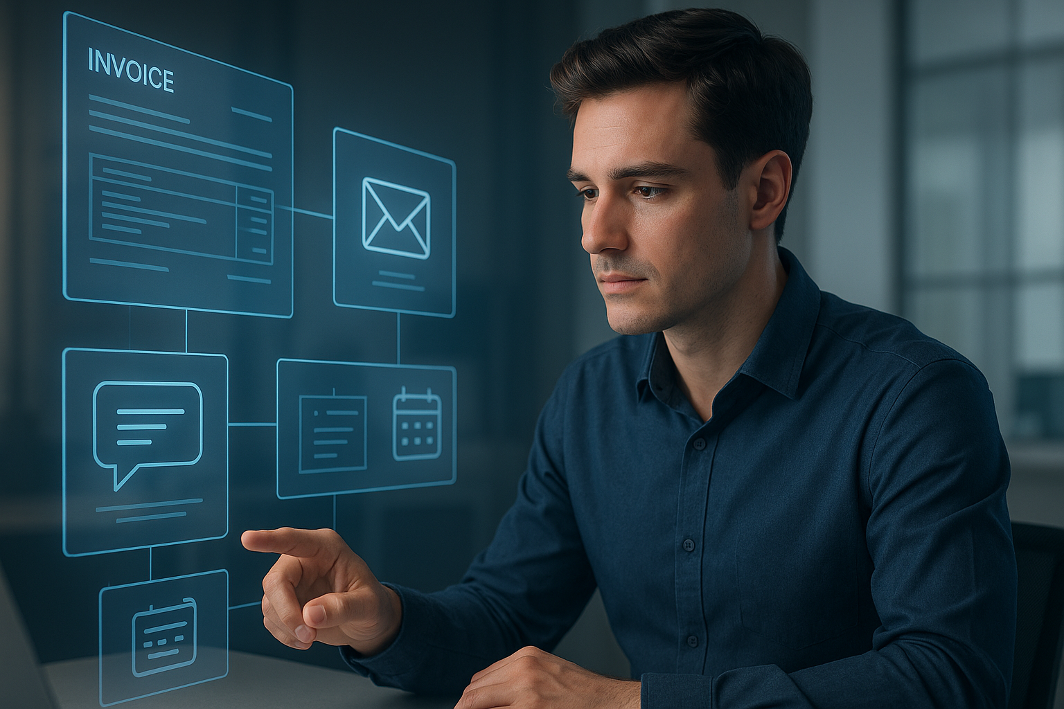 Agente Digital Administrativo organizando tareas